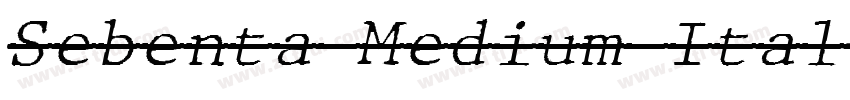 Sebenta Medium Itali字体转换